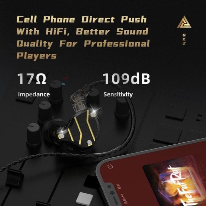 QKZ ZXN IEM Earphone HiRes- with Mic - Dynamic Driver - Garansi Resmi 1 Tahun