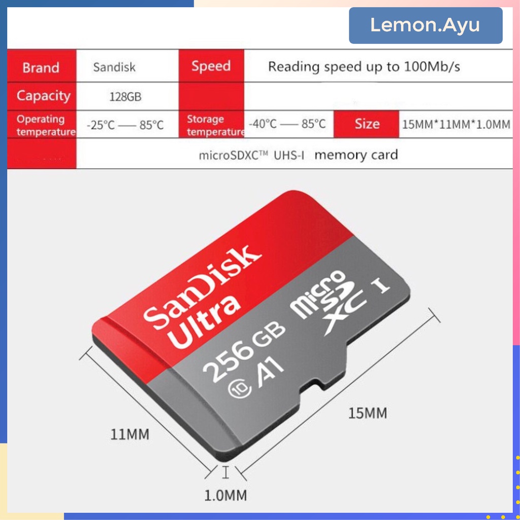 Memory Card A1 CLASS 10 120MB/S High Speed 32GB 64GB 128GB 256GB SD Card with Adapter