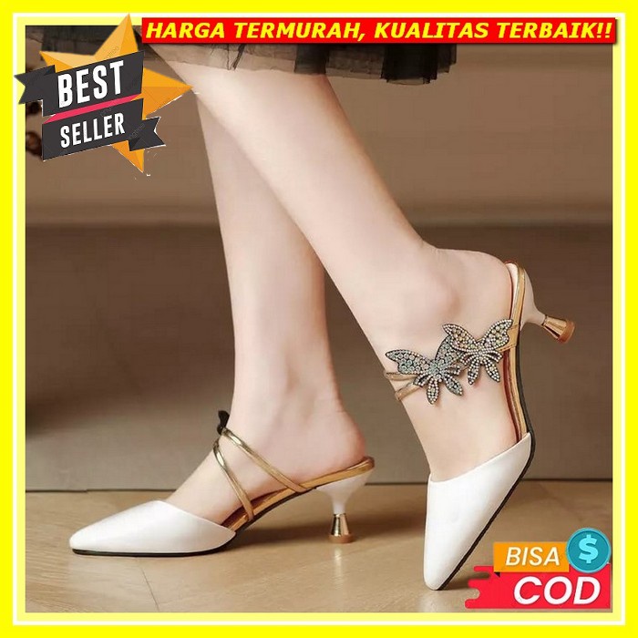 Hils Wanita Hills Hells Haihils Haihil Sepatu Hak Pesta Import Te Fy725 Sepatu Pantopel Bb01 Hitam H