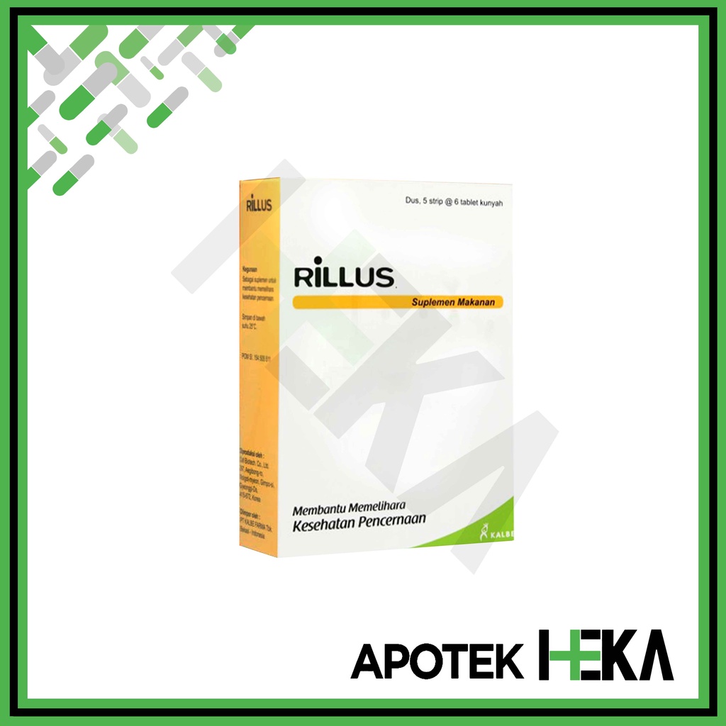 Rillus Box isi 5x6 Tablet - Probiotik Memelihara Kesehatan Pencernaan (SEMARANG)