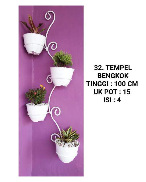 RAK BUNGA BESI DINDING / TEMPEL