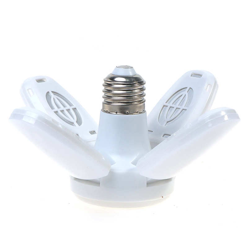 (LUCKID) Lampu Bohlam LED E27 AC85-265V 28W Dengan Kipas Blade