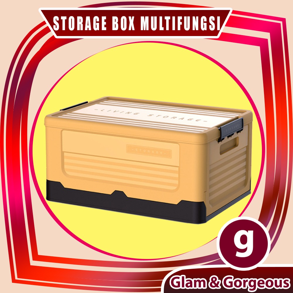 Kotak Penyimpanan Plastik Box Container Lipat Serbaguna Portable Storage Organizer Box Container BC