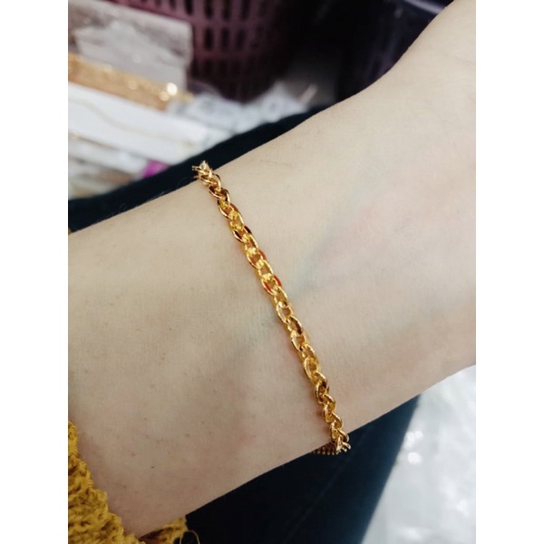 gelang tangan wanita perhiasan pengganti emas//gelang