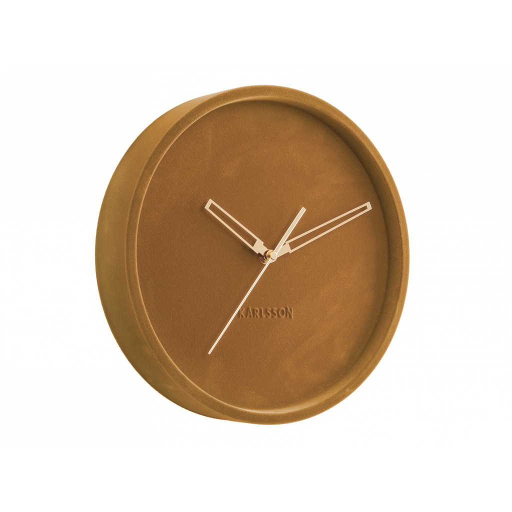 Jam Dinding Wall Clock Lush Velvet Caramel Brown D 30cm Jam Dinding Wall Clock Lush Velvet Caramel Brown D 30cm