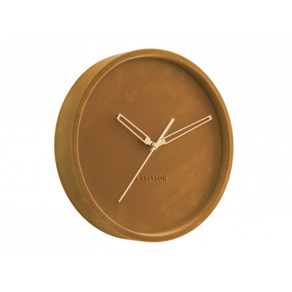 Jam Dinding Wall Clock Lush Velvet Caramel Brown D 30cm