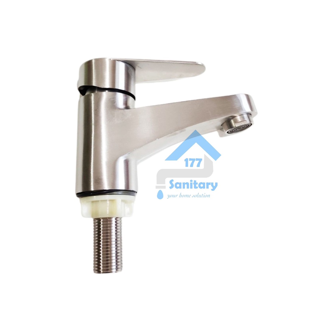 Kran Wastafel stainless 304 up down TEBAL 49- Keran Air Cuci Tangan minimalis Wastapel Faucet Bowl stenlis tebel angkat