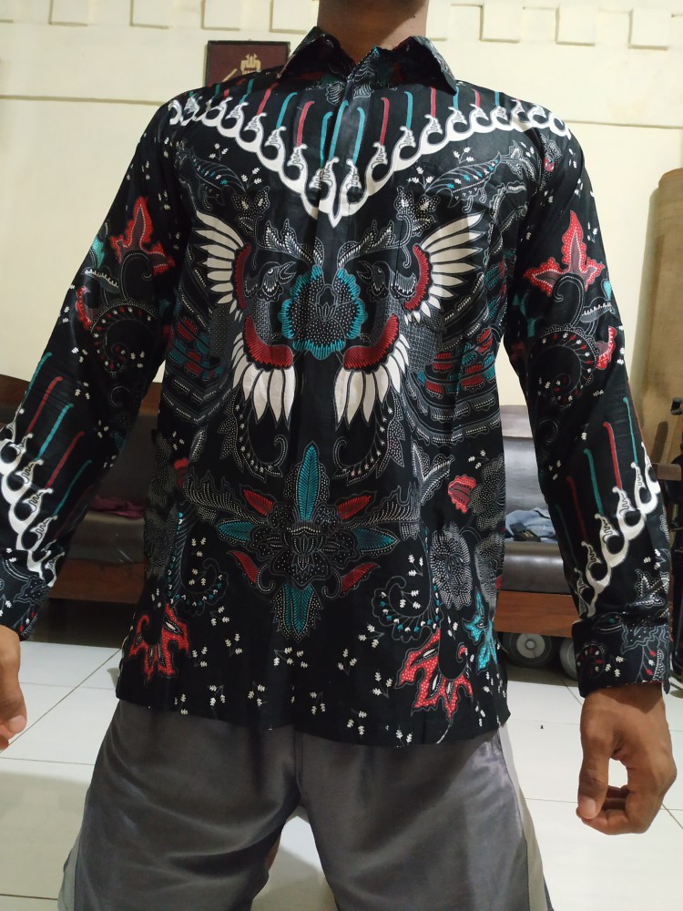 Kemeja Batik Pria Lengan Panjang M L Xl Xxl