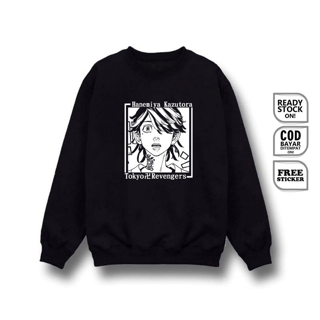 SWEATER CREWNECK TOKYO MANJI KAZUTORA HANEMIYA TOKYO REVENGERS MANGA TOMAN MANJIRO SANO KEN RYUGUJI