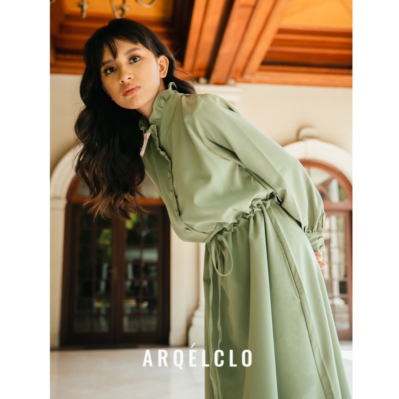 Arqelclo Emilie Dress Paris Collection - DRESS MIDI WANITA