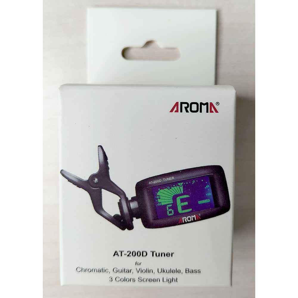 AROMA Tuner Gitar dengan Display LCD - AT200D-Hitam