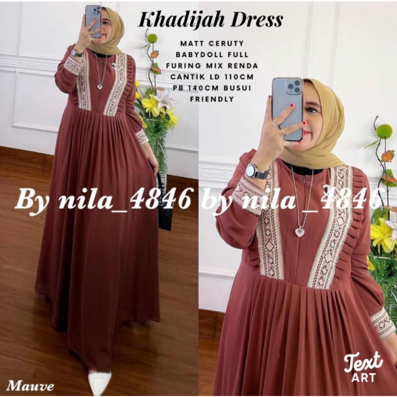 Khadijah dress gamis ceruty renda