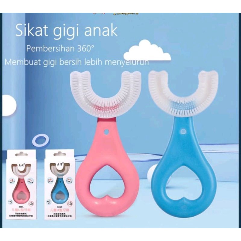 sikat gigi silikon anak U shape silicone 2-6 tahun