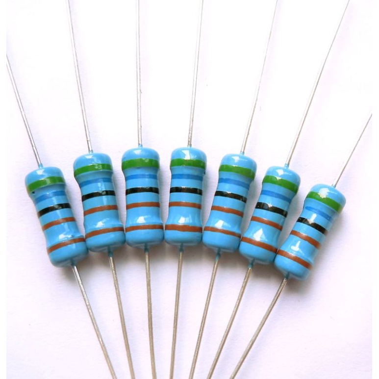 Resistor 5K6 5.6K 1/2W Metal Film 1% Taiwan Kaki Tembaga