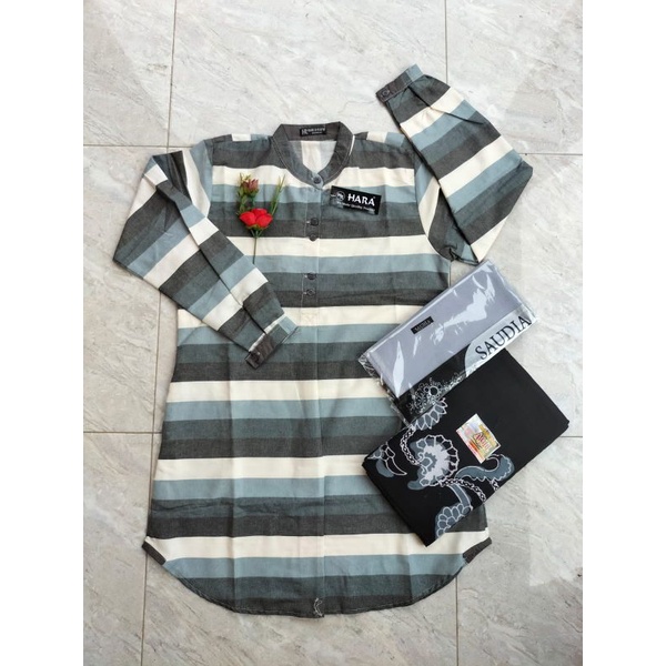 TUNIK SANTRIWATI// TUNIK HARA// SETELAN SANTRIWATI PAKET HEMAT+SARUNG+KERUDUNG