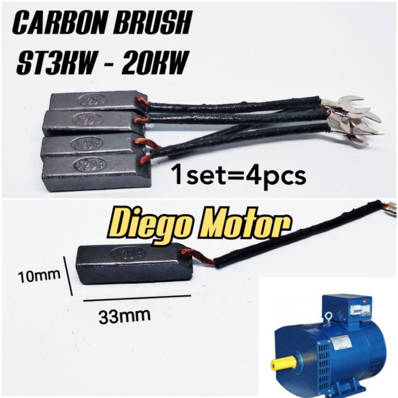 Carbon brush kool genset dinamo listrik ST3kw ST5kw ST7, 5kw ST10kw ST15kw ST20kw