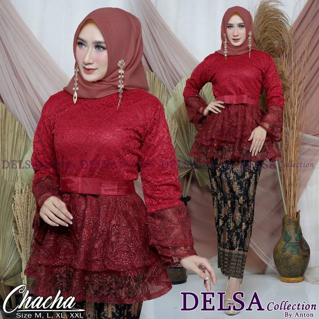 Kebaya Dress Chacha / Kebaya Terbaru / Kebaya Murah / Kebaya Brukat Tulle