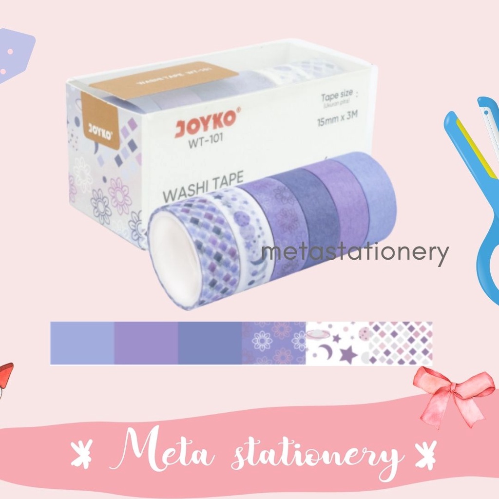

Masking Tape / Washi Tape / Selotip Motif Joyko WT-101