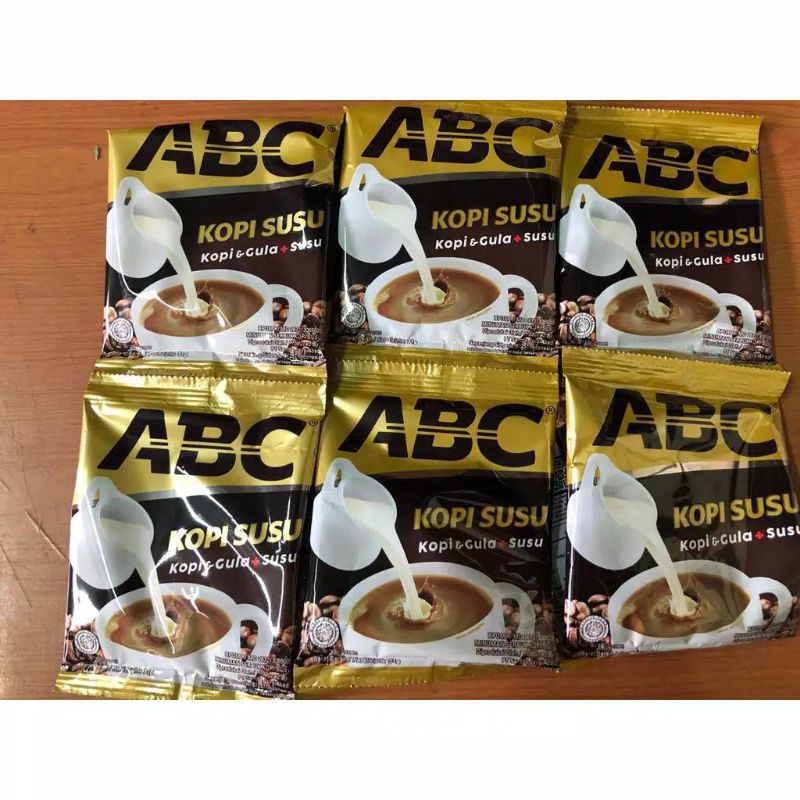 

kopi ABC susu renteng renceng rencengan isi 10 sachet