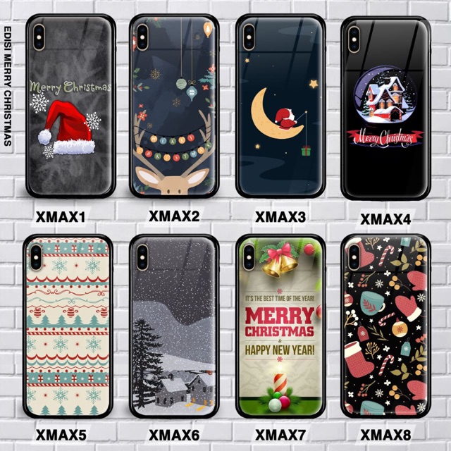 Merry christmas xmas case vivo z1 pro vivo s1 vivo v17 pro custom case glass case premium case