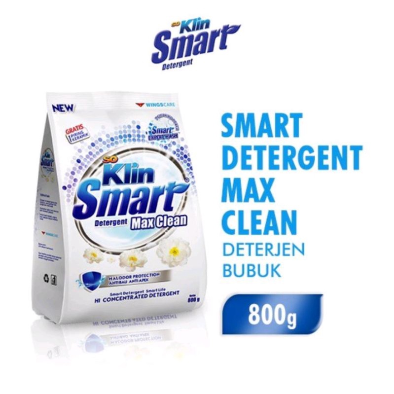 Soklin Smart Detergent Colour Care, Max Clean 725gr free piring  keramik