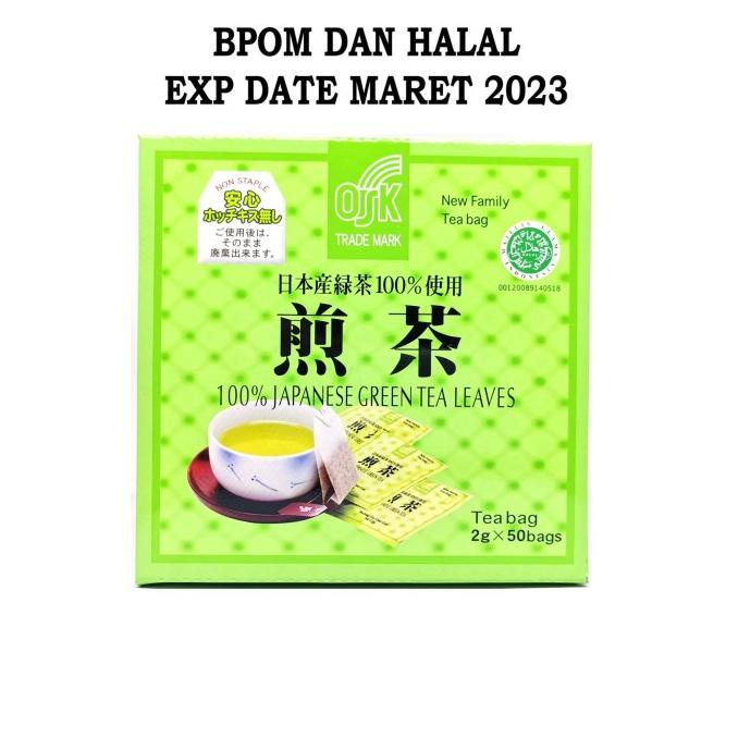 

(BISA COD) OSK Japanese Green Tea / OSK Green Tea Teh Hijau Jepang 50 sachet SALE Kode 52