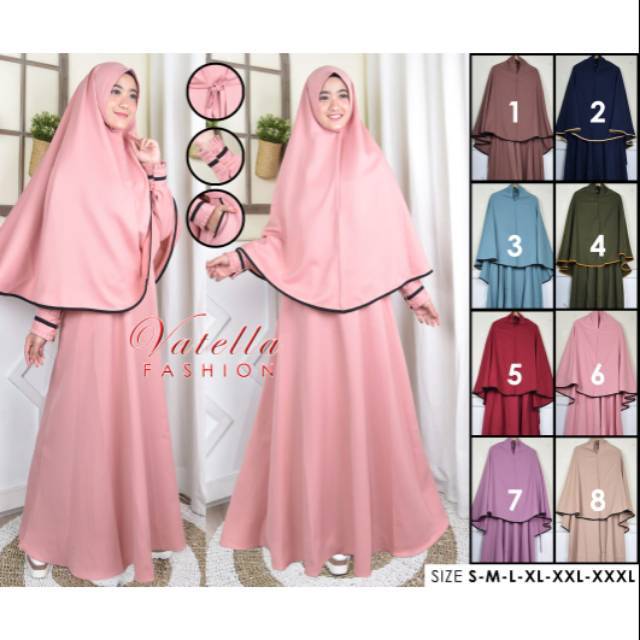 SETELAN GAMIS SYARI CANTIK by Vatella || DRESS MUSLIM POLOS