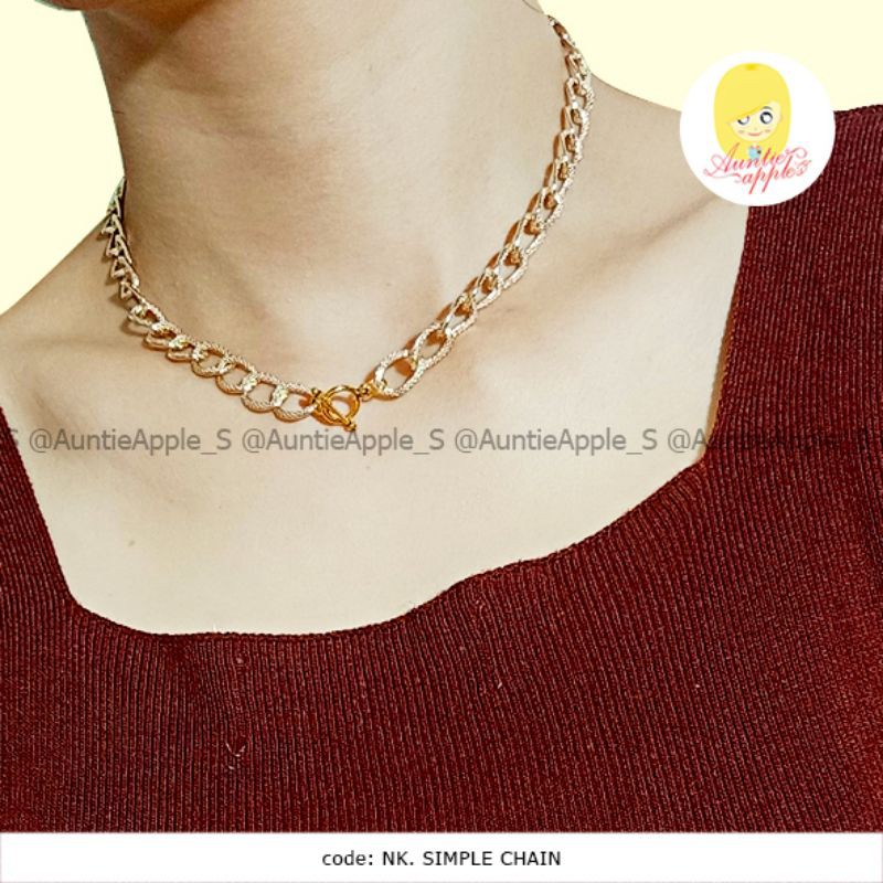 GOLD CHAIN CHOKER/KALUNG CHOKER/GOLD NECKLACE/KALUNG GOLD SIMPLE/KALUNG PENDEK GOLD/FASHION NECKLACE