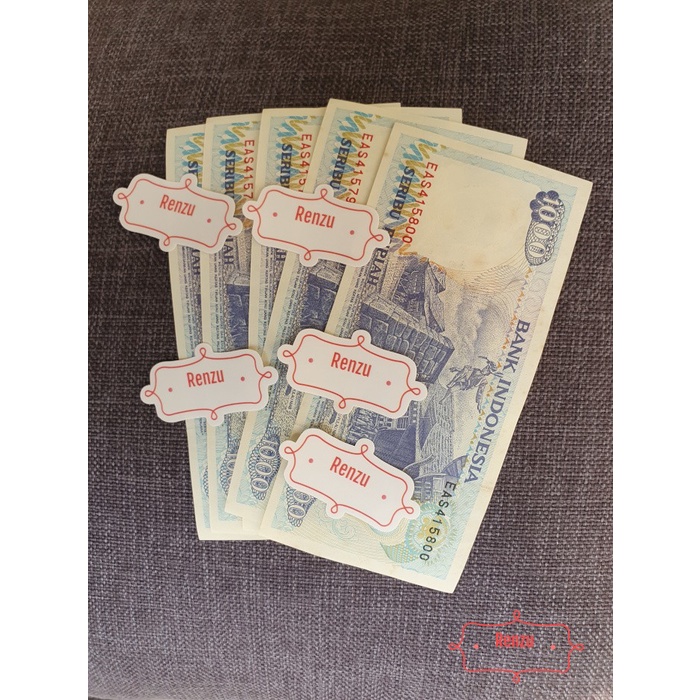 Uang Kertas Lama Kuno Rp 1000 Rupiah Lompat Batu Mahar Koleksi