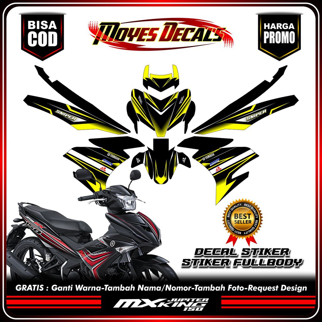 Decal Sticker Jupiter MX King Old Custom Variasi Fullbody - Sticker MX King Old Variasi Full Body