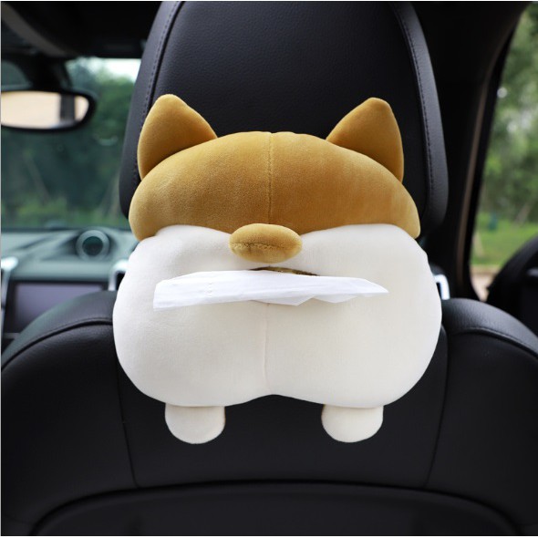 NEW BUTTT Tempat Tisu Tissue Mobil SHARK CORGI dan KUCING gantung belakang Jok dan Armbox