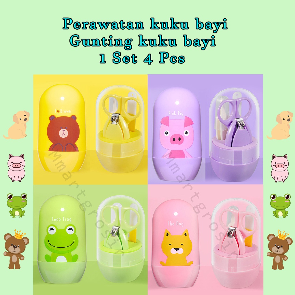 Perawatan kuku bayi set 4 Pcs/gunting kuku bayi/Gunting Kuku