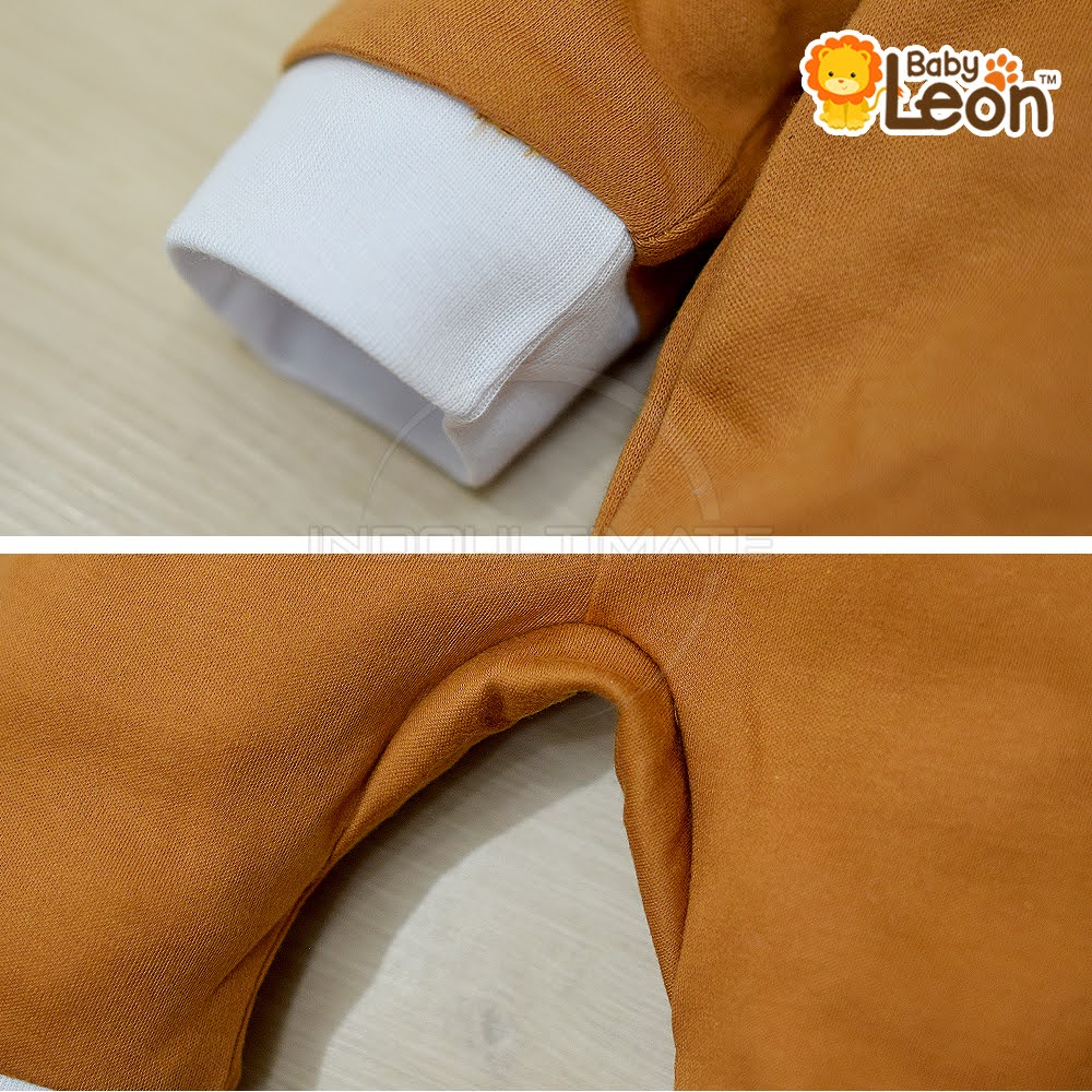 BABY LEON Sleepsuit Bayi Kaki Tutup Jumpsuit Bayi Kaki Tutup BC-075 Jumpsuit Jumper Bayi Perempuan Baju Tidur Bayi Anak Piyama Bayi Setelan Baju Bayi Lengan Panjang Laki Laki Perempuan Cewek Cowok Murah