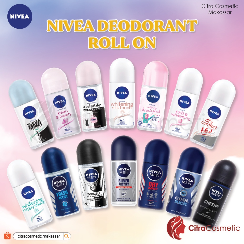 Nivea Deodorant Roll On | 25 | 50 | Men | Women | Whitening Pearl Beauty Silk Touch Hijab