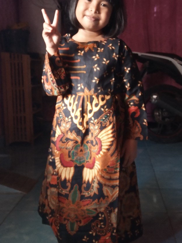 Batik Couple Keluarga Sania Ruffle Ori Ndoro Jowi Kupu Kuning