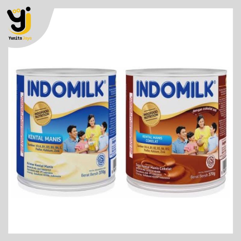 

[YUNITA JAYA] INDOMILK KALENG COKELAT/PUTIH 370g