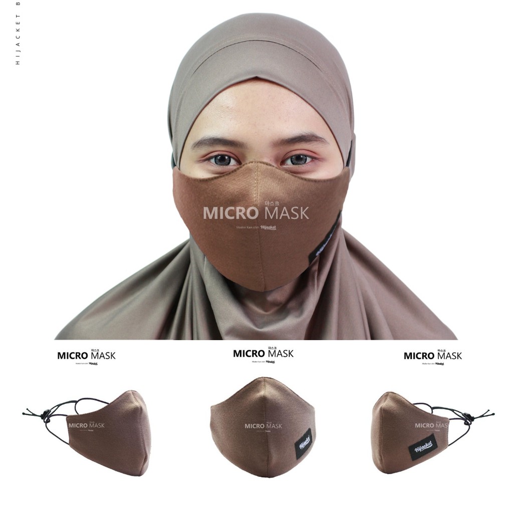 Masker Hijab Kain Polos / Masker Hijacket / Masker polos headloop-MOCCA