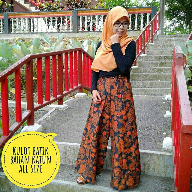 Rok batik, kulot batik,Celana katun,Celana panjang,Kulot batik,Celana kulot