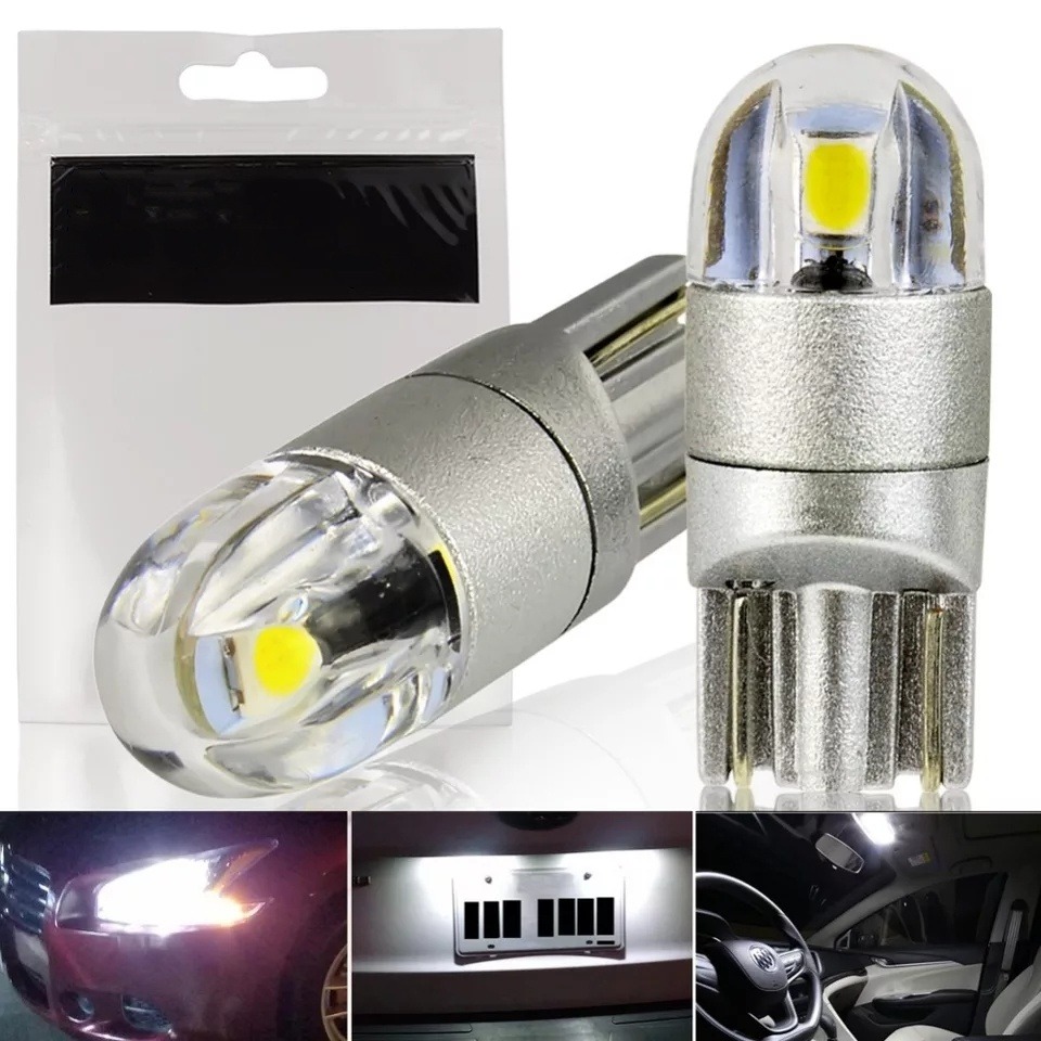 Lampu LED Mobil Headlight LED T10 W5W 2PCS WHITE SMD 3030