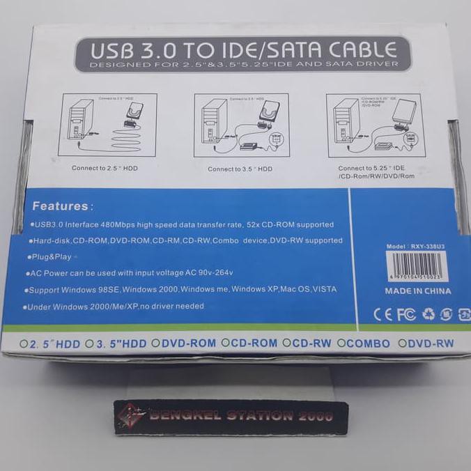 JUAL R DRIVER USB 3.0 TO IDE (ATA) / SATA CABLE (KODE 007)