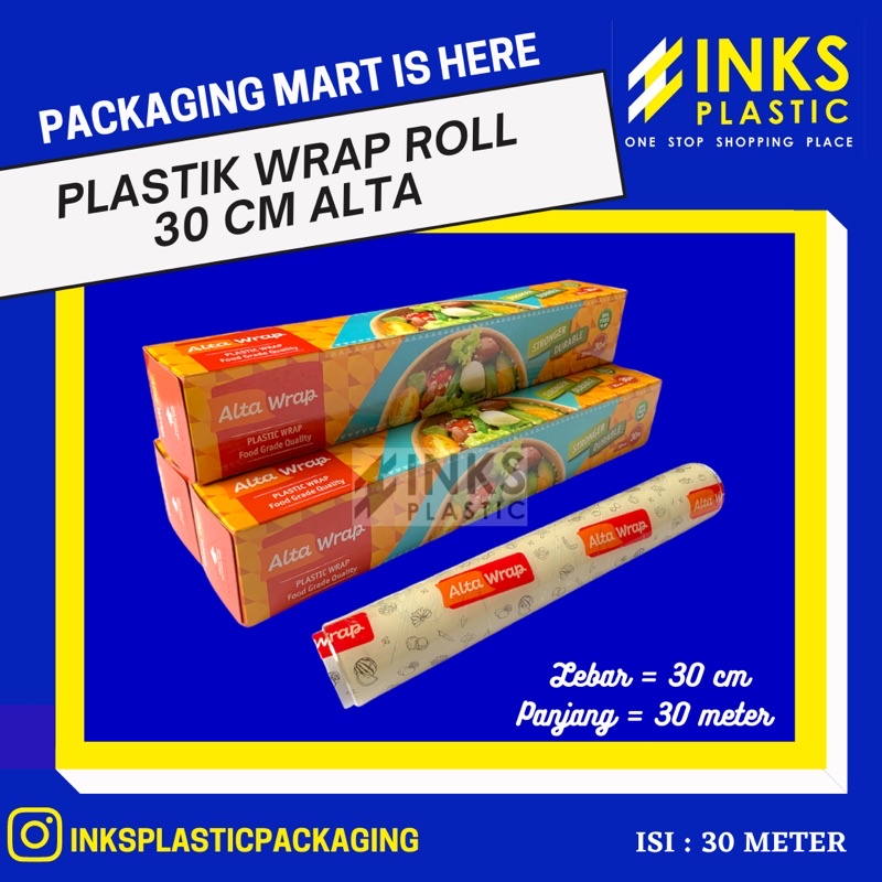 Jual PLASTIK WRAP 30 CM ROLL ALTA/PLASTIK WRAPPING PEMBUNGKUS MAKANAN