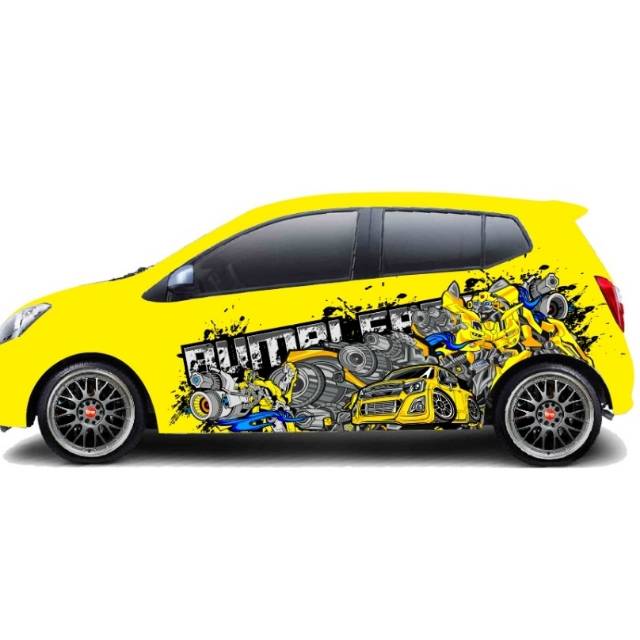 Stiker bumblebee Striping Mobil Decal Agya