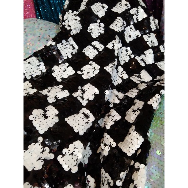 bahan/kain sequin gradasi