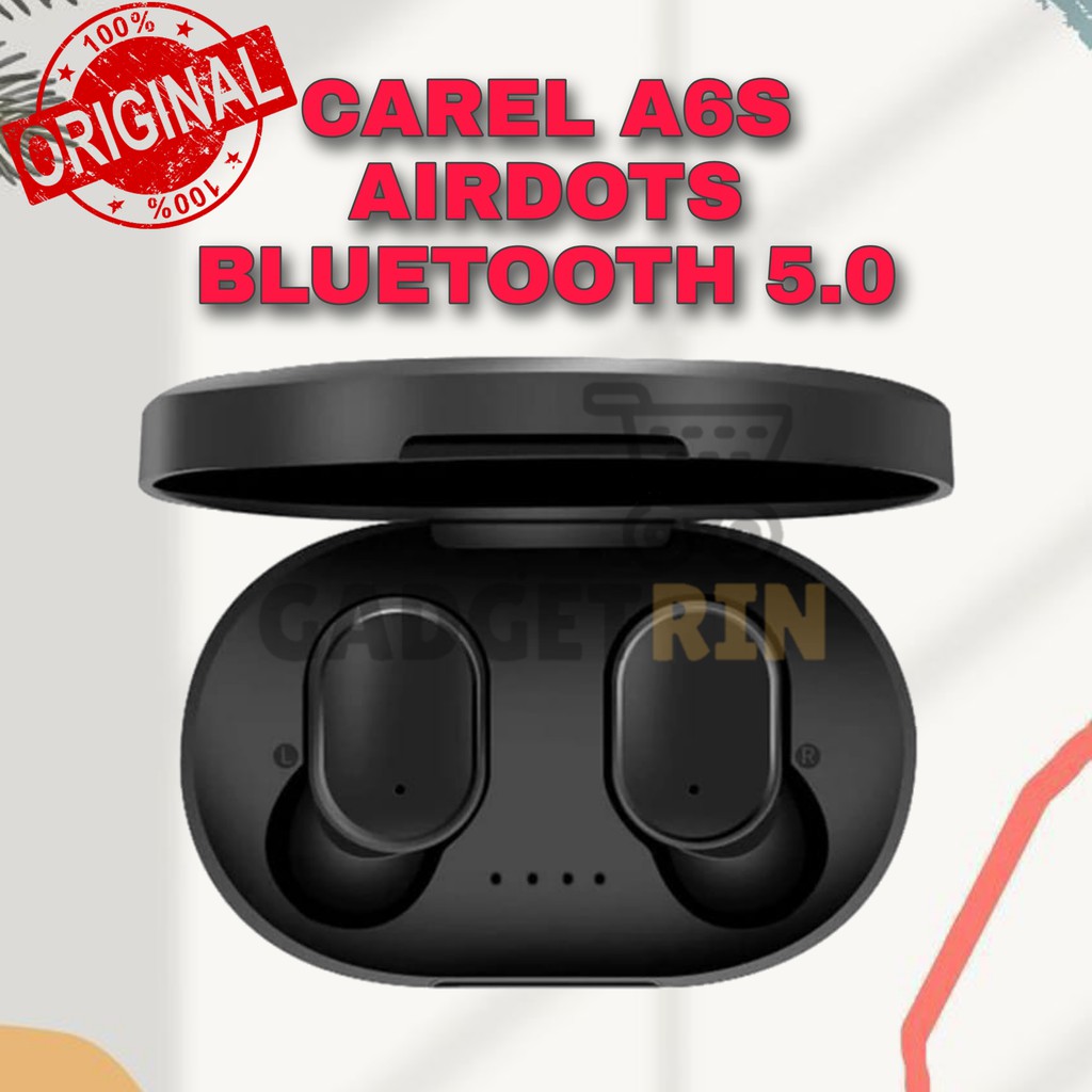 Headset Bluetooth Carel A6S Airdots Wireless Earphone Handsfree Bluetooth Earbuds
