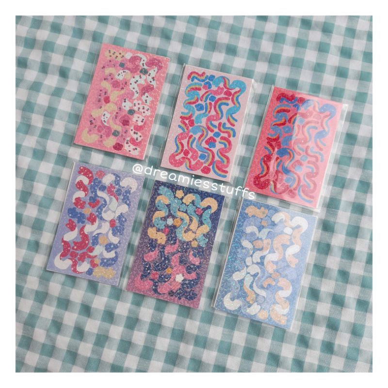 

(Dream) Sparkling hologram colorfull cute confetti sticker