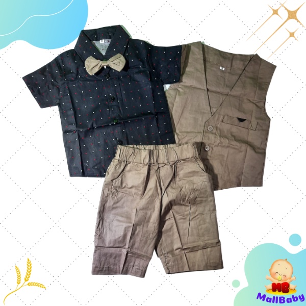 Setelan Tuxedo Bayi Laki Laki 6 12 Bulan Baju Bepergian Bayi 1 Tahun Jas Baby Jordan