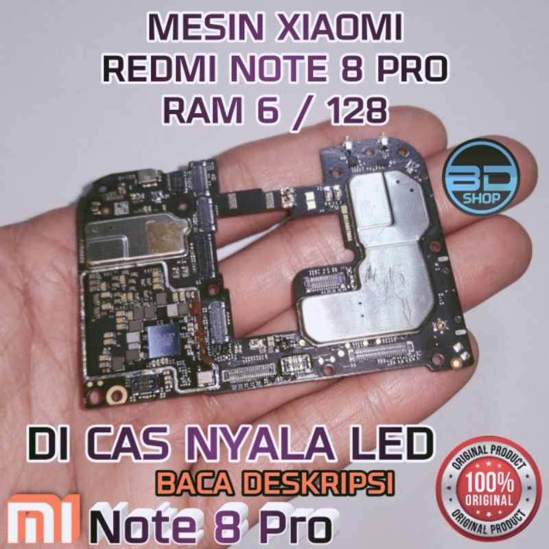 Mesin Main Board Xiaomi Redmi Note 8 Pro MINUS bukan MATOT MATI TOTAL