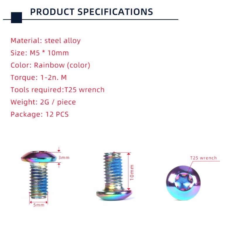 Baut Rotor Rainbow M5 untuk Piringan Cakram Sepeda T-125