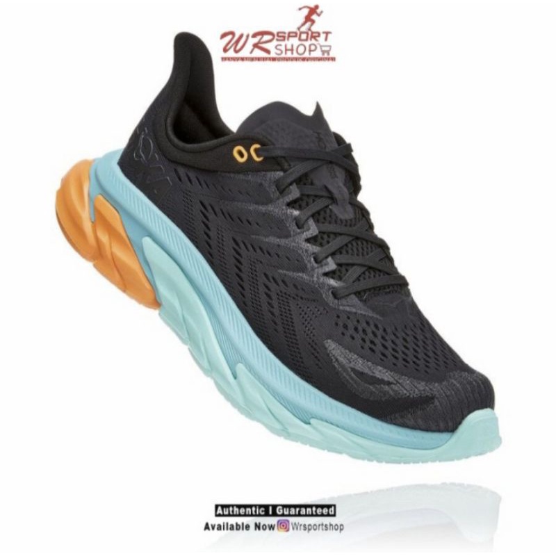 Hoka One One Clifton Edge Mens Running - Black / Aquarelle ORIGINAL