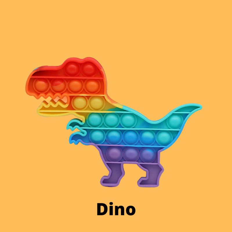 MAINAN EDUKASI POP IT POPIT RAINBOW-DINO